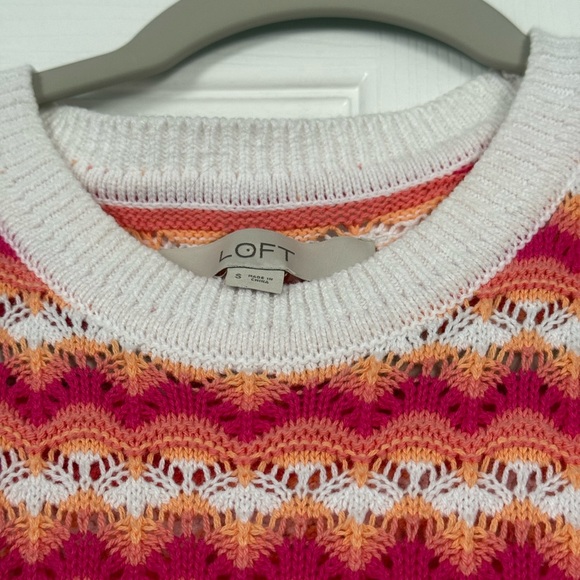 LOFT colorful knit scalloped tank sweater - Picture 3 of 10